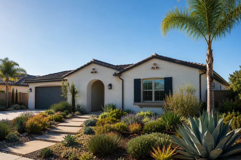 Southern California home on a bright summer morning — summer pest control in San Diego, Orange County, and Riverside.